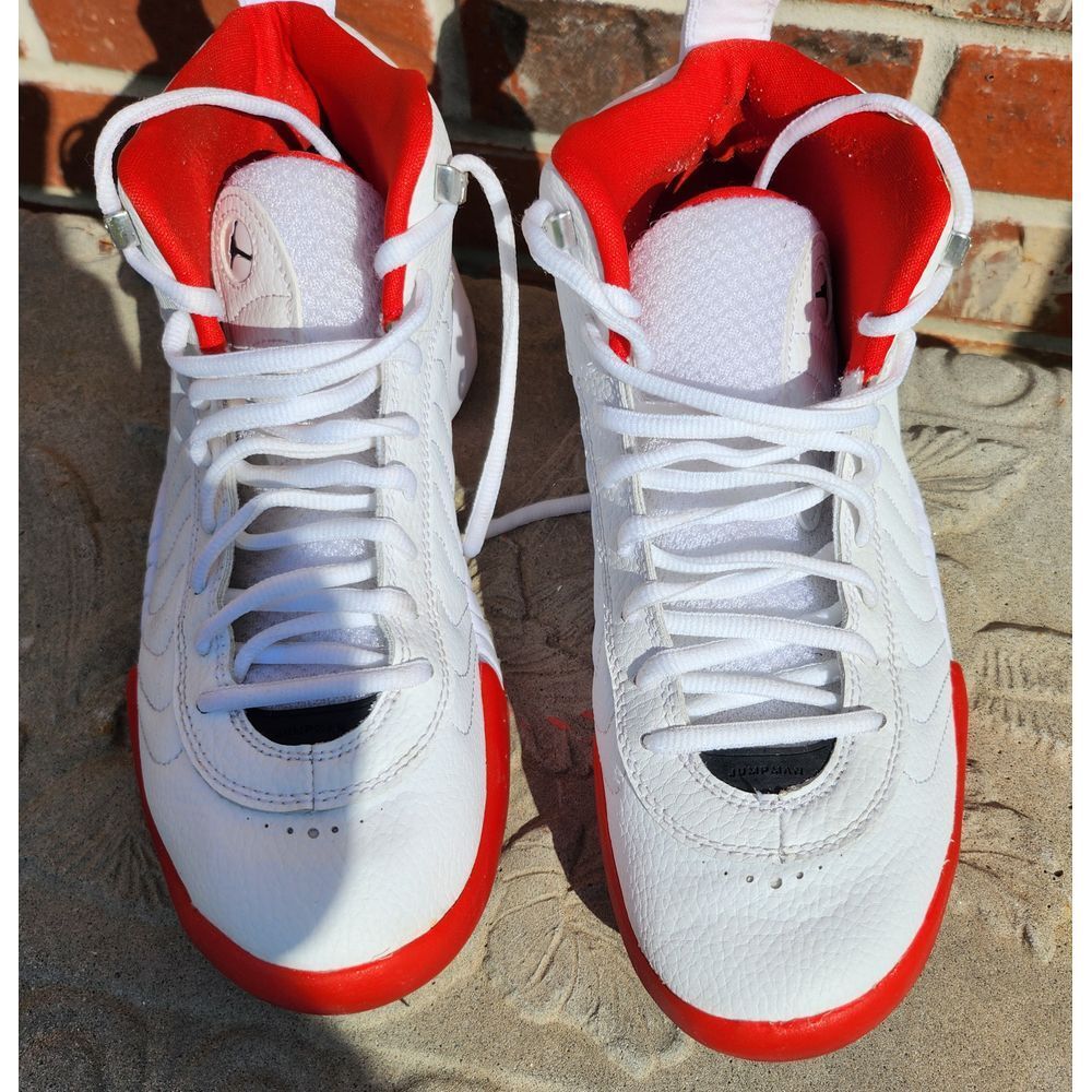 Air Jordan Jumpman Pro White & Red Basketball Shoes Size US 8.5 Athletic Sneaker - Picture 12 of 14